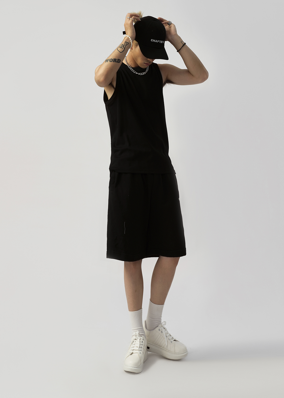 Áo thun ba lỗ màu đen - Ribbed Tank Top