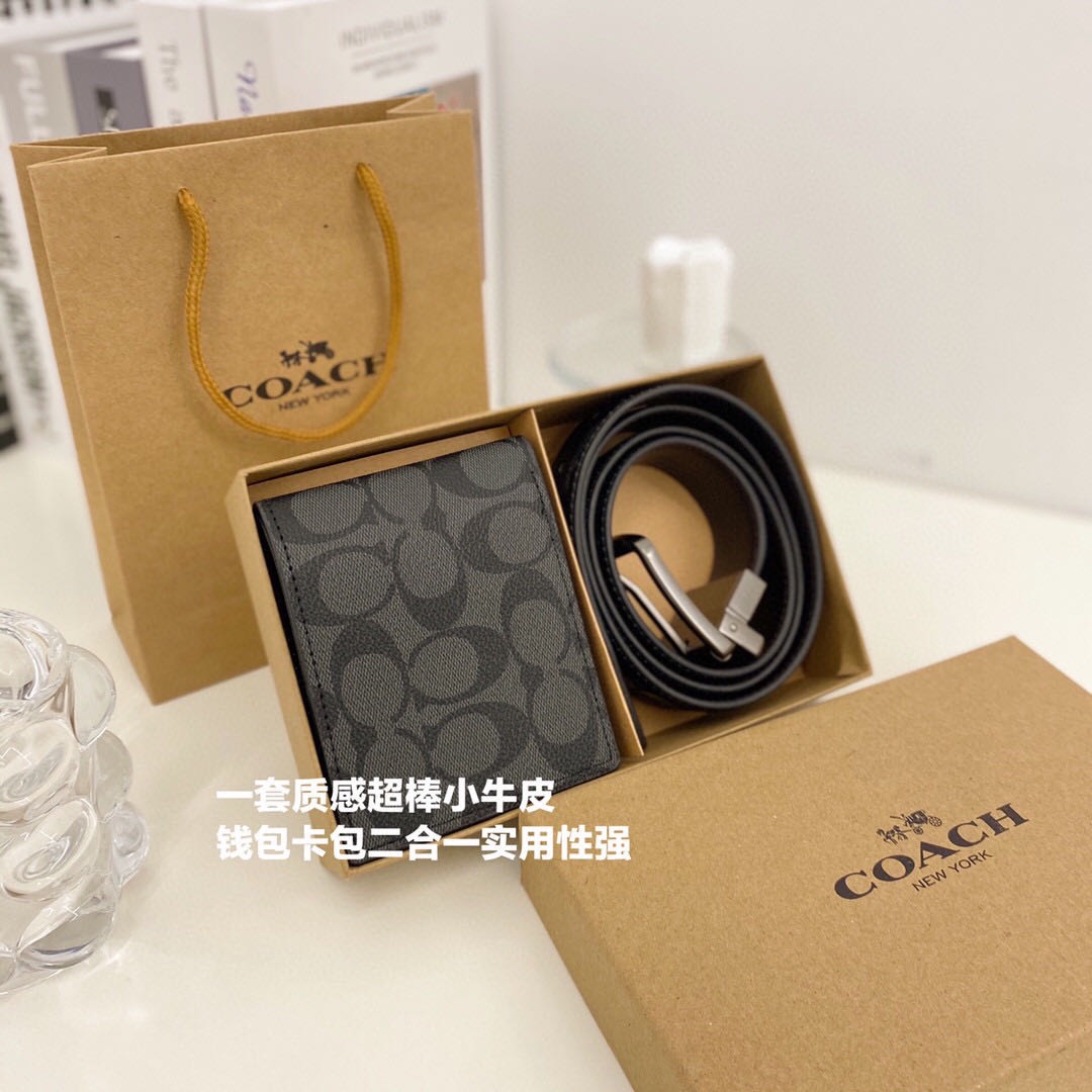 [TQXK] SET VÍ-THẮT LƯNG NAM C0.A.CH FULLBOX