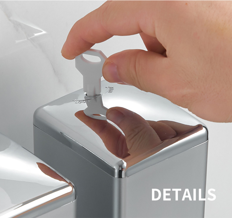 Hộp đựng dầu gội sữa tắm Kosko GANGANG-GGTĐ02 gắn tường vuông - đôi lắp đặt dễ dàng , Hộp đựng nước rửa tay gắn tường bình đựng dầu gội