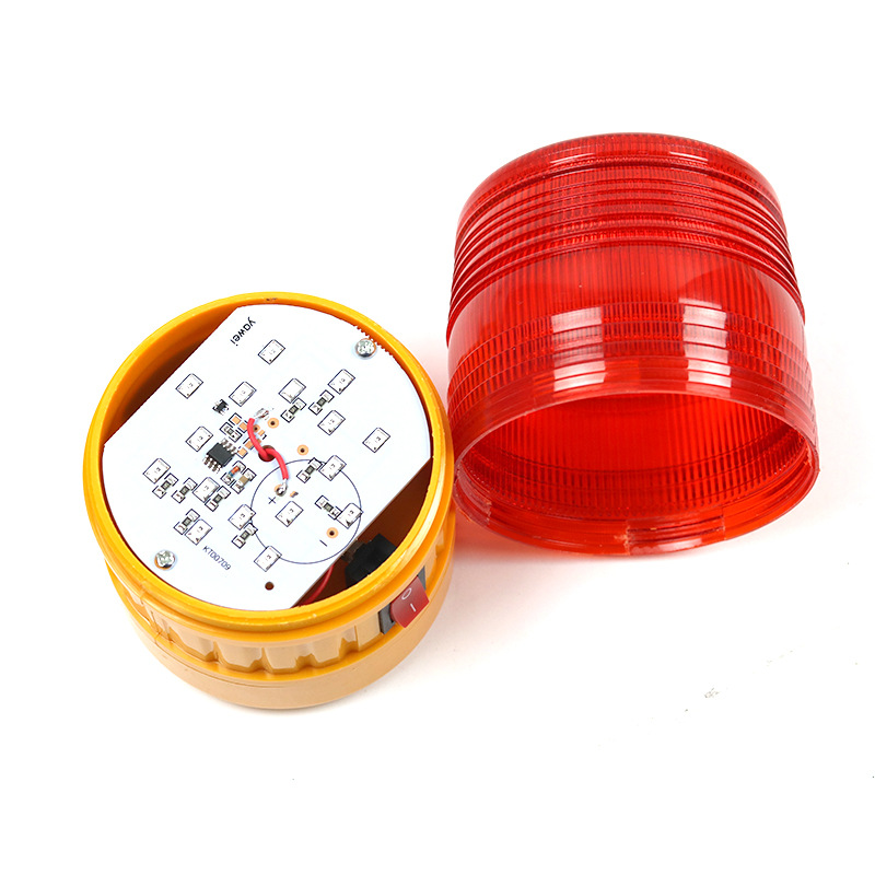 Đèn LED Cảnh Báo Màu Đỏ Đế Hít Nam Châm Dùng Pin Tiểu