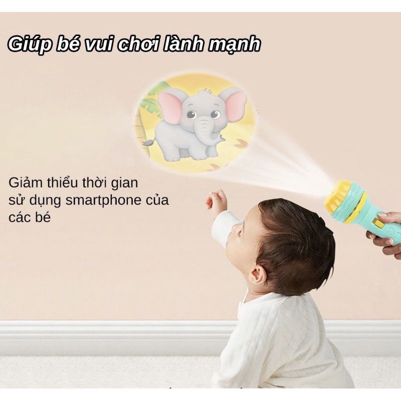 Bộ đèn pin chiếu hình nhận biết cho bé yêu