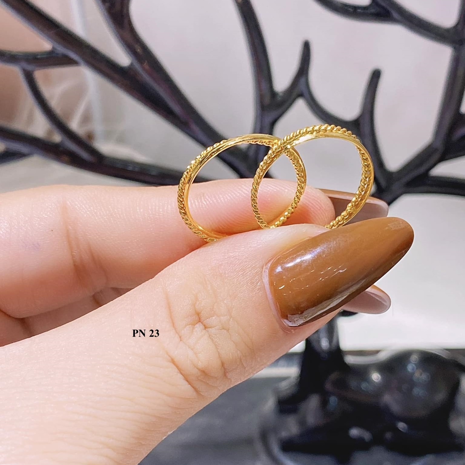 Nhẫn nữ vàng tây kiểu xoắn MS23g