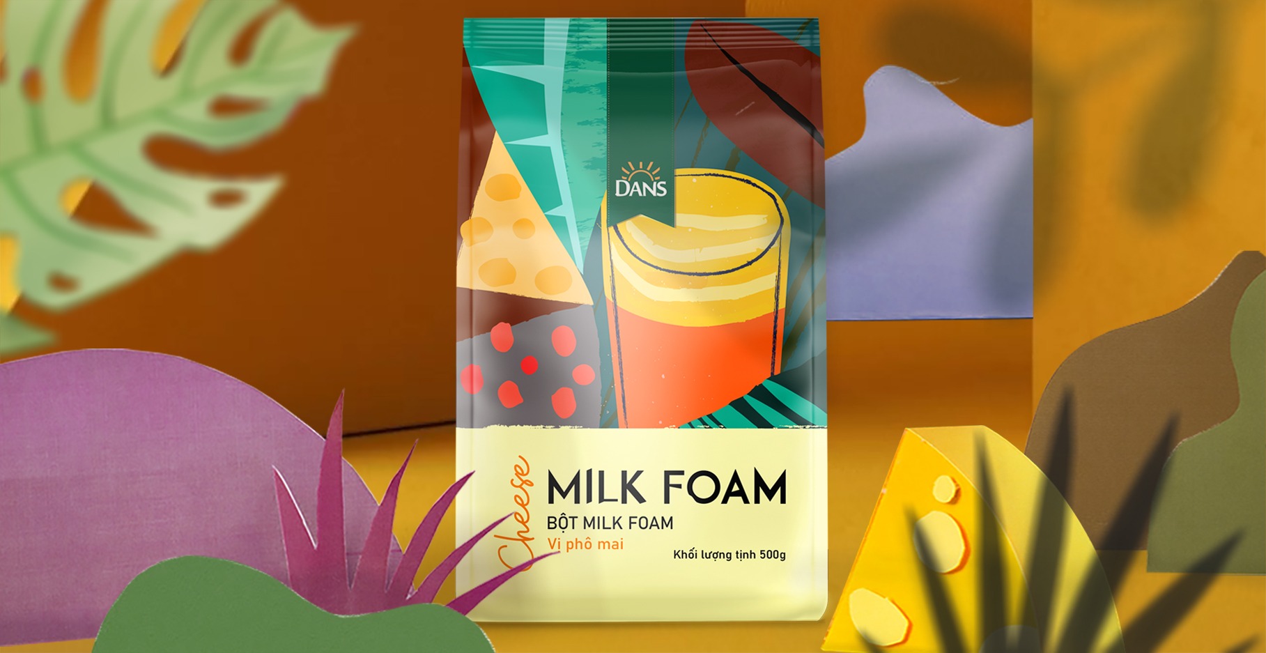 Bột Milk Foam Dans gói 500g