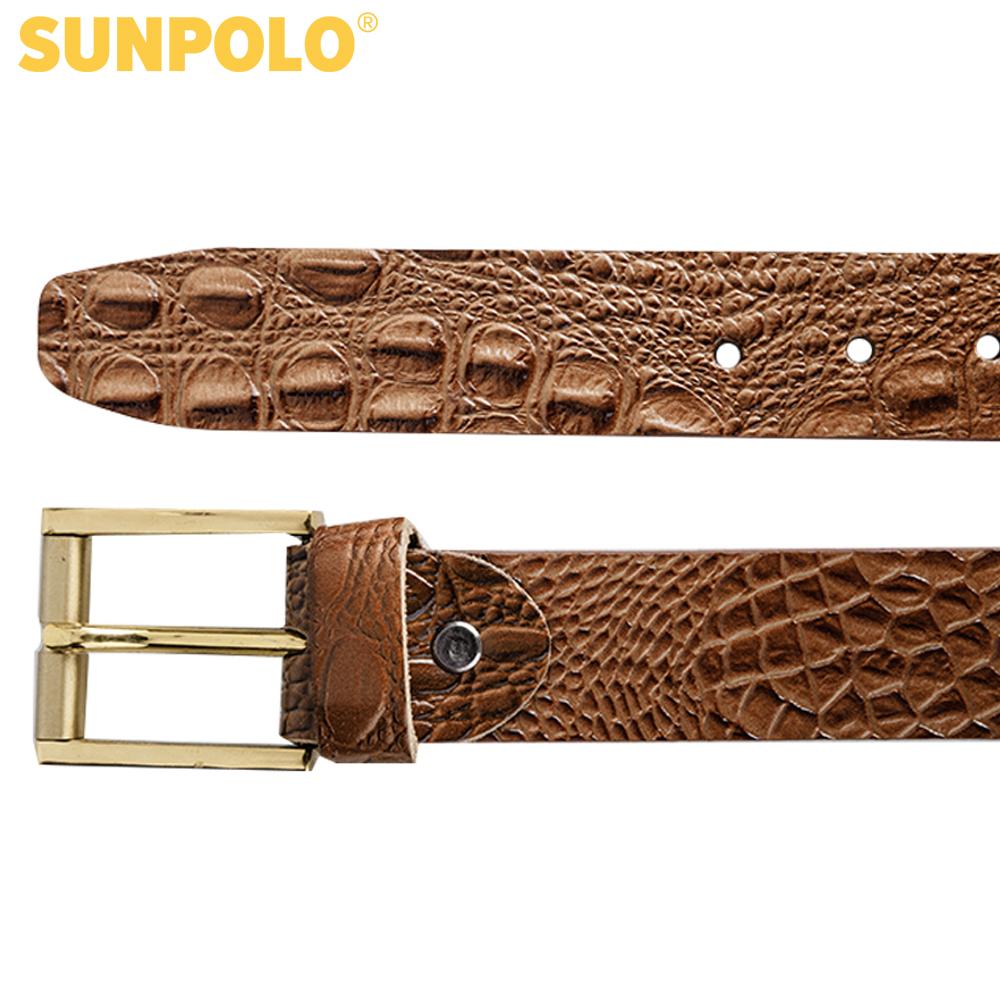 Thắt Lưng Nam Da Bò SUNPOLO BS07B (Nâu bò)