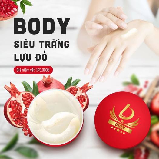 Kem body siêu trắng lựu đỏ