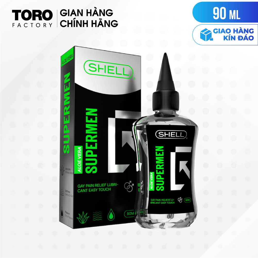 Gel bôi trơn hậu môn tinh chất lô hội Shell Supermen Aloe Vera - Chai 90ml | TORO FACTORY