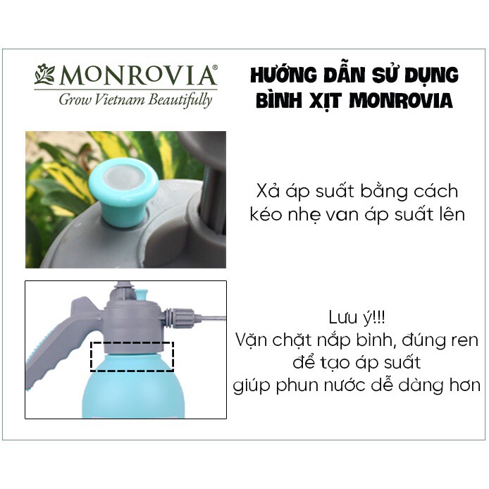 Bình xịt tưới cây phun sương Monrovia 2 lít