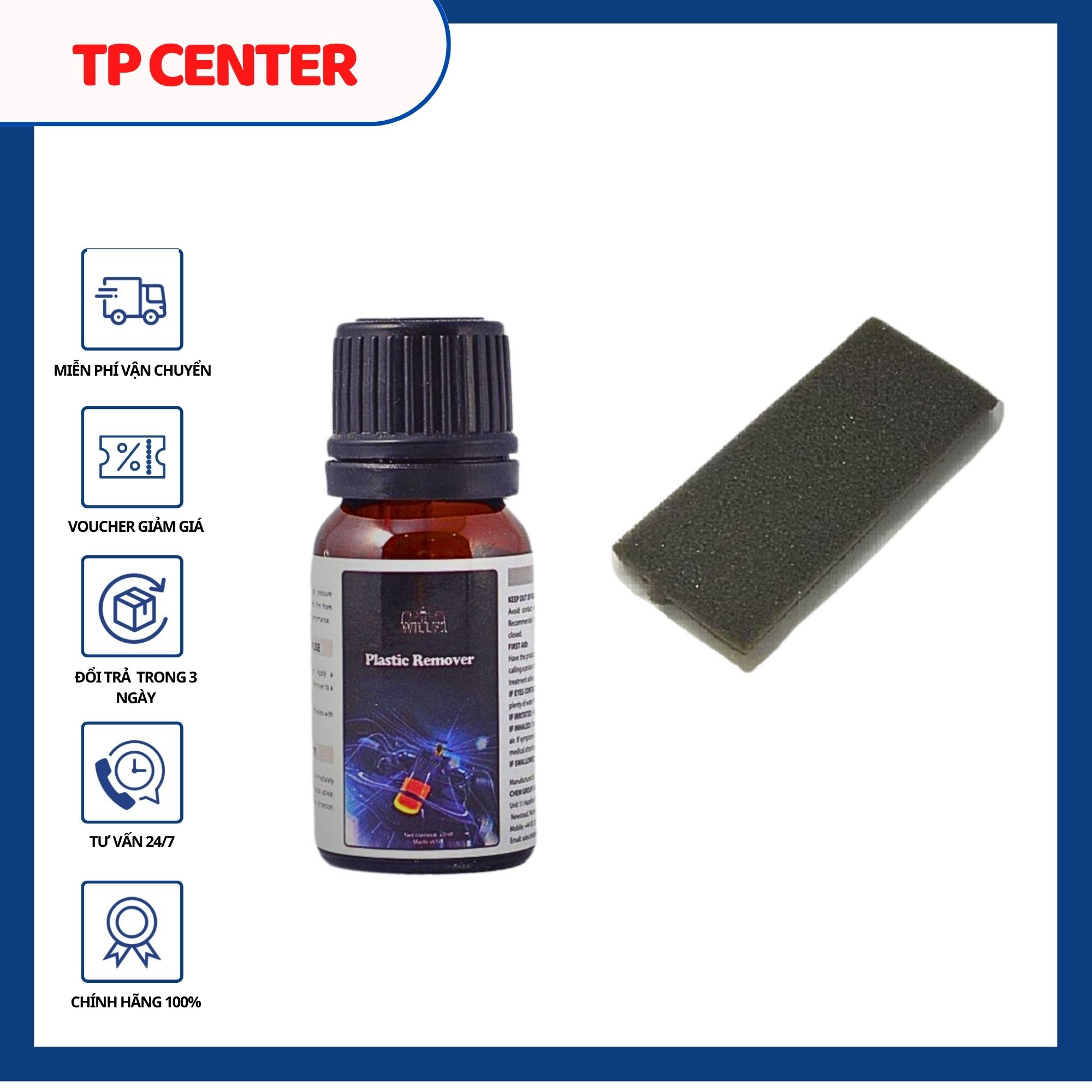 Chai Phục hồi nhựa nhám Plastic Remover 10ml