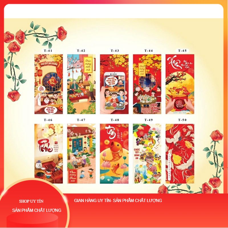 10 bao lì xì tết 2022- chọn mẫu