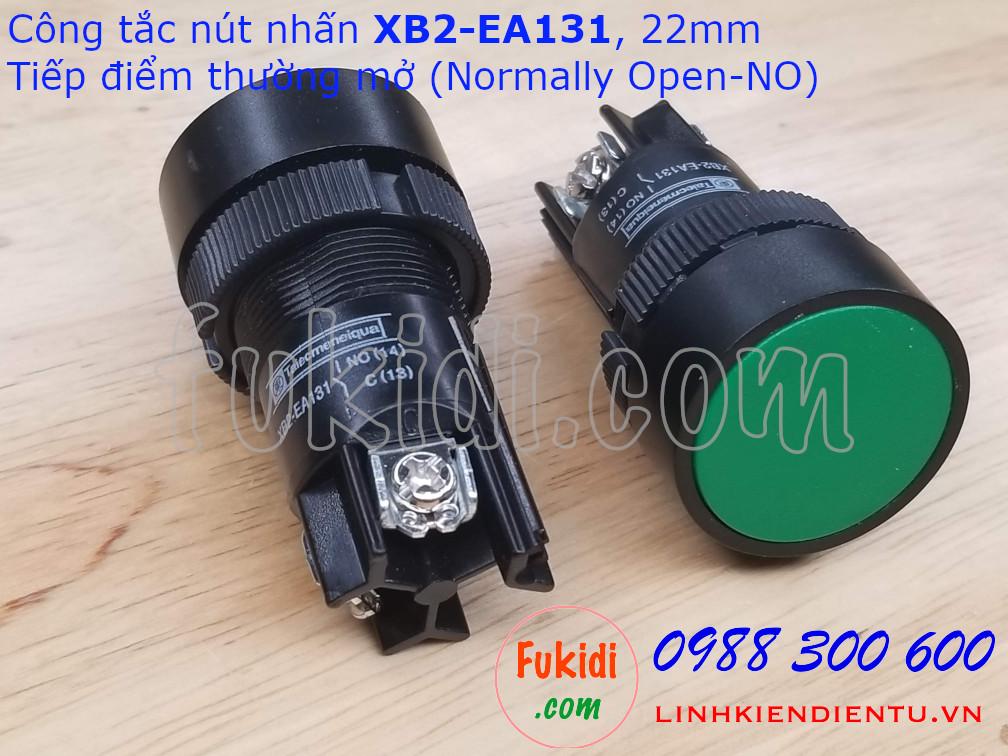 Nút nhấn nhả XB2-EA141 đỏ và XB2-EA131 xanh phi 22mm