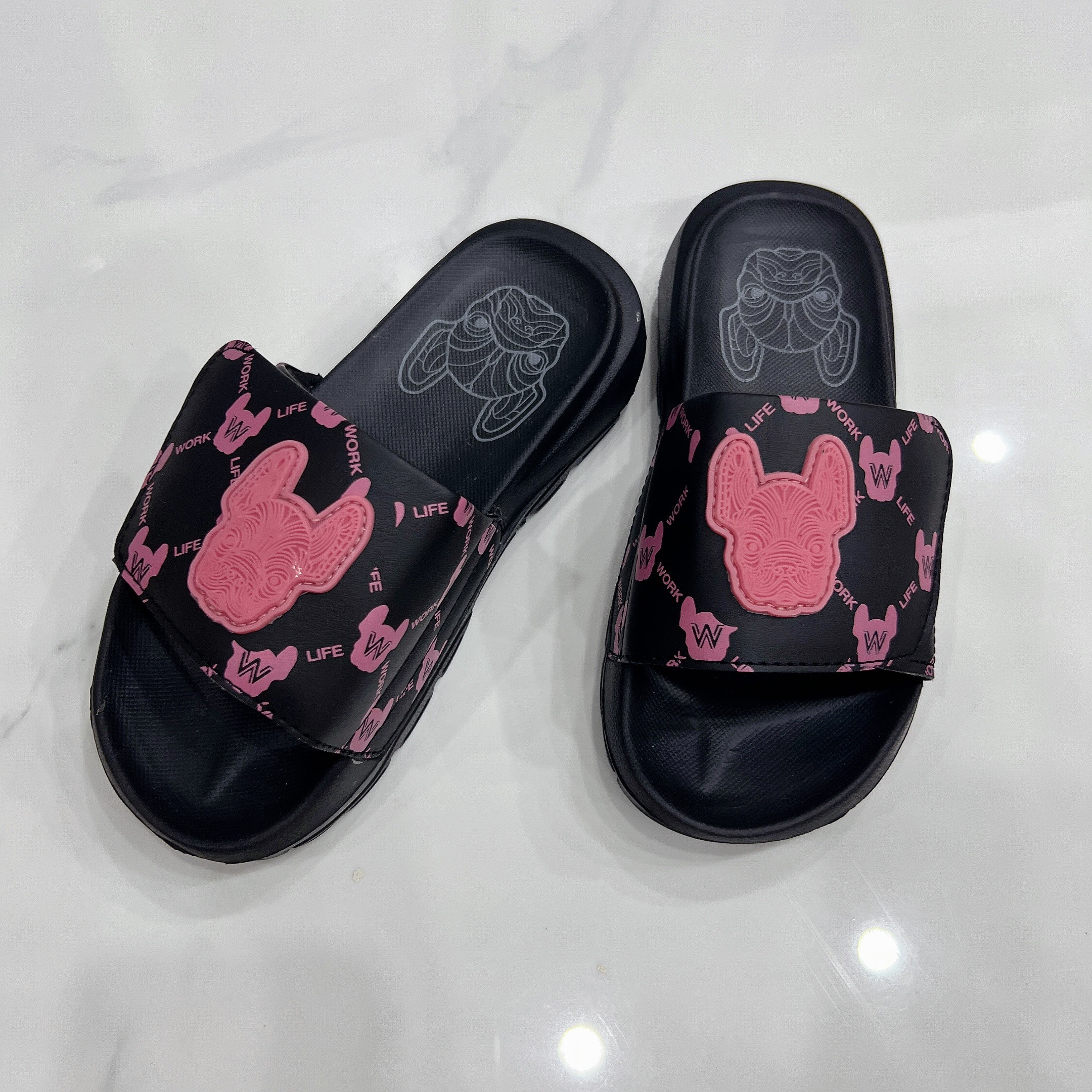 Dép life work cún bulldog Unisex -mới nhất 2024