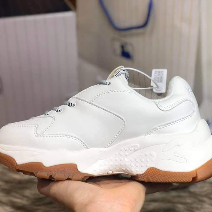 Giày Sneaker MLB chữ NY đế nâu ( Full box)