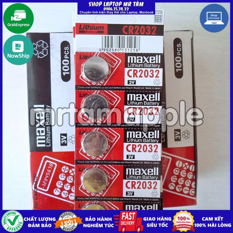 Pin cmos cr2032 maxcell loại tốt vỉ 5 viên