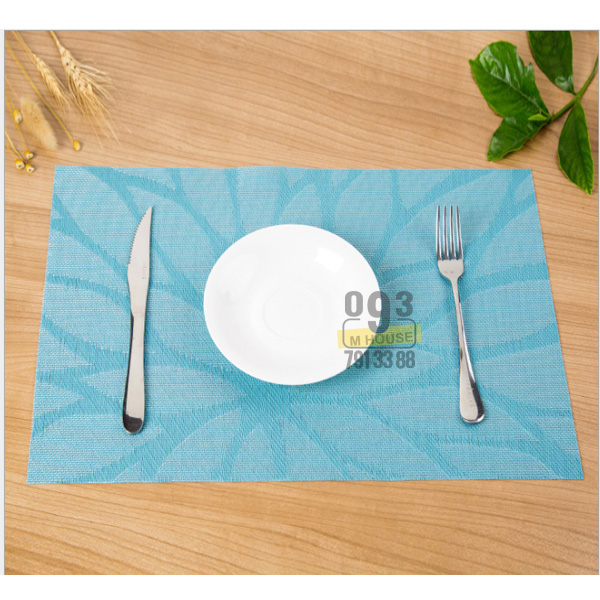 Placemats PVC Waterproof Dining Pad Table Mat Heat Insulation Mat Food Mat Stripe