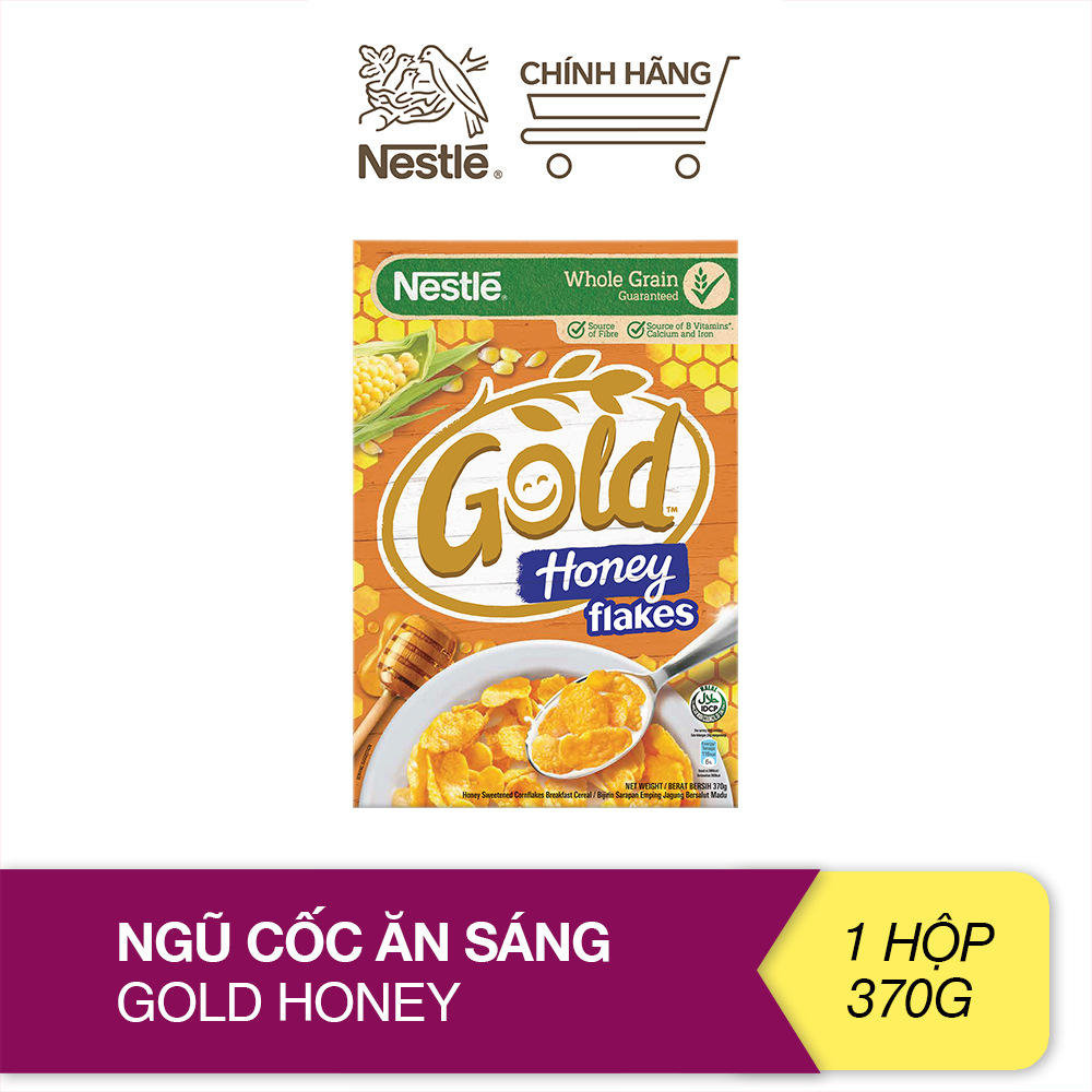 BÁO GIÁ LÔ 2 BÁNH ĂN SÁNG HONEY GOLD FLAKES 370G | Shopee Lazada Sendo Tiki mới nhất 10 Ngũ cốc ăn sáng Nestlé Gold Honey (hộp 370g)