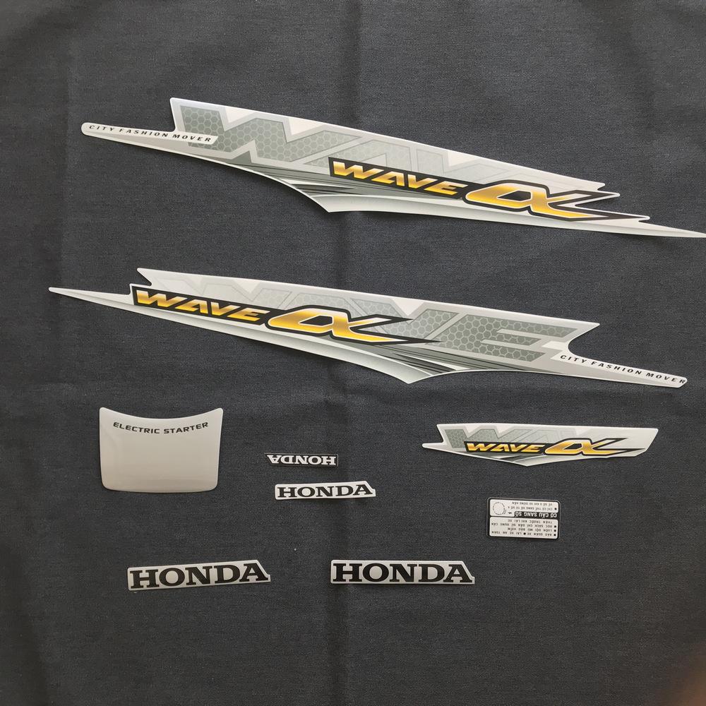 [HCM][DECAL] Bộ tem dán xe máy wave anpha đời 2018 3 lớp xịn (MÀU BẠC)