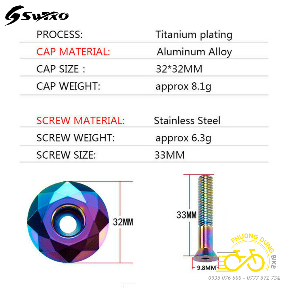 Nắp đậy pô tăng xe đạp SWTXO