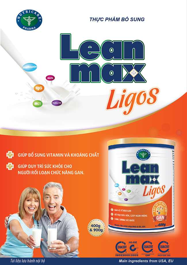 [HCM]LEAN MAX LIGOS (SỮA BỘT BẢO VỆ TẾ BÀO GAN) 400g
