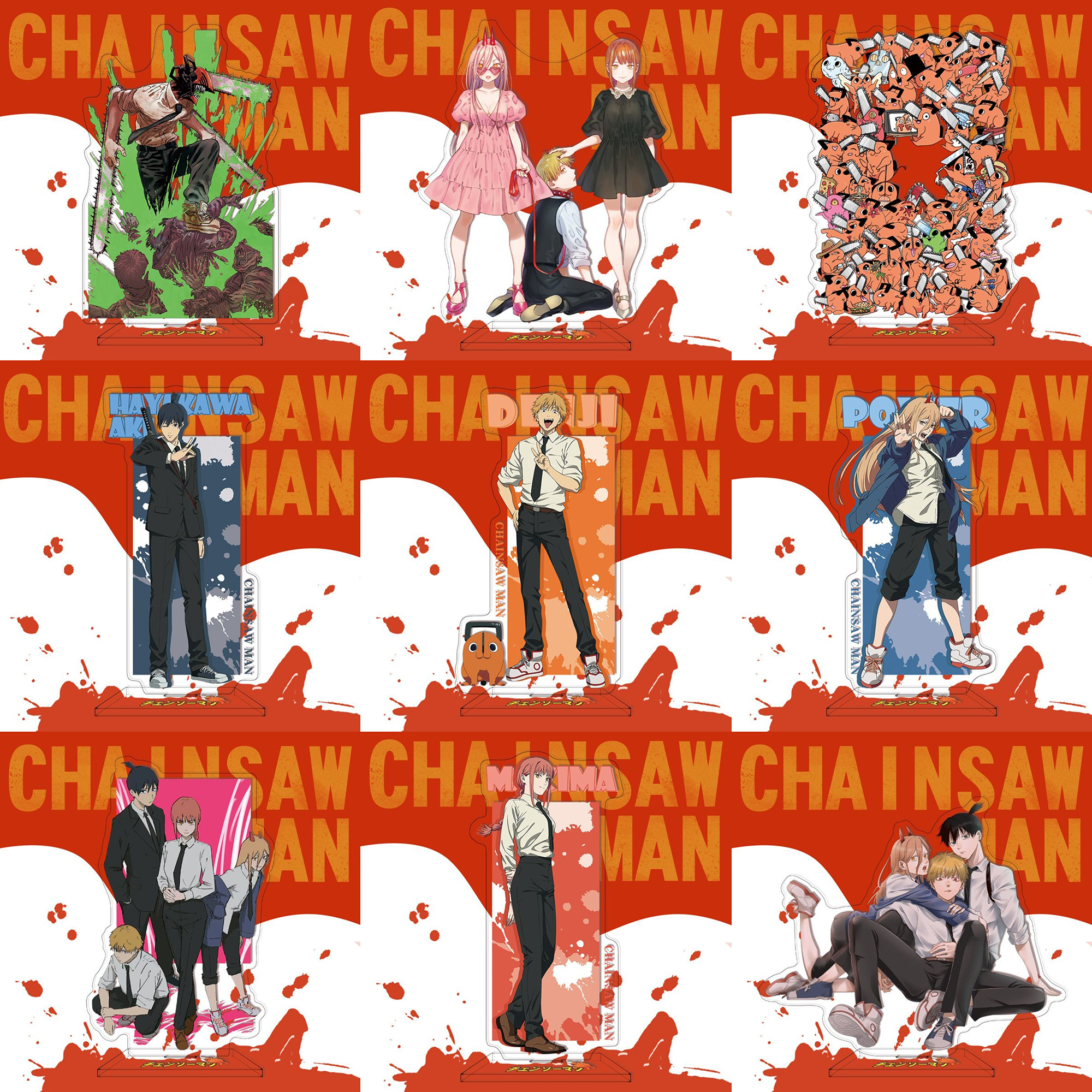 13 mẫu Tượng Standee mica anime Chainsaw Man T69 Shop
