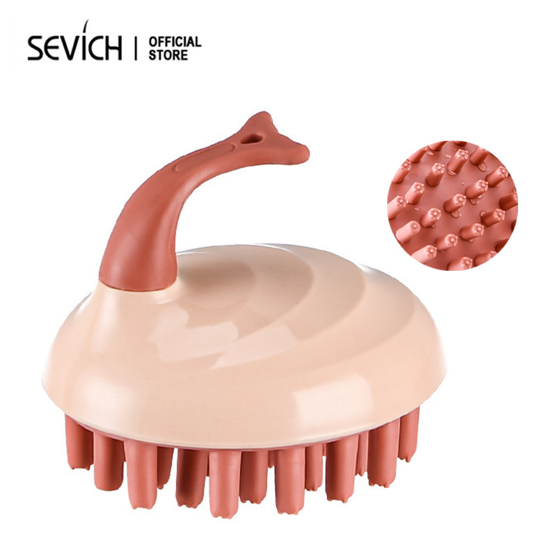SEVICH Lược gội đầu mát xa da đầu tiện lợi, bằng silicon - INTL