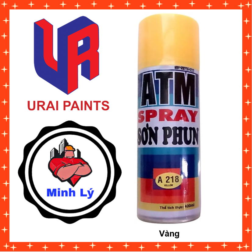 Sơn phun màu vàng a218 atm spray cao cấp