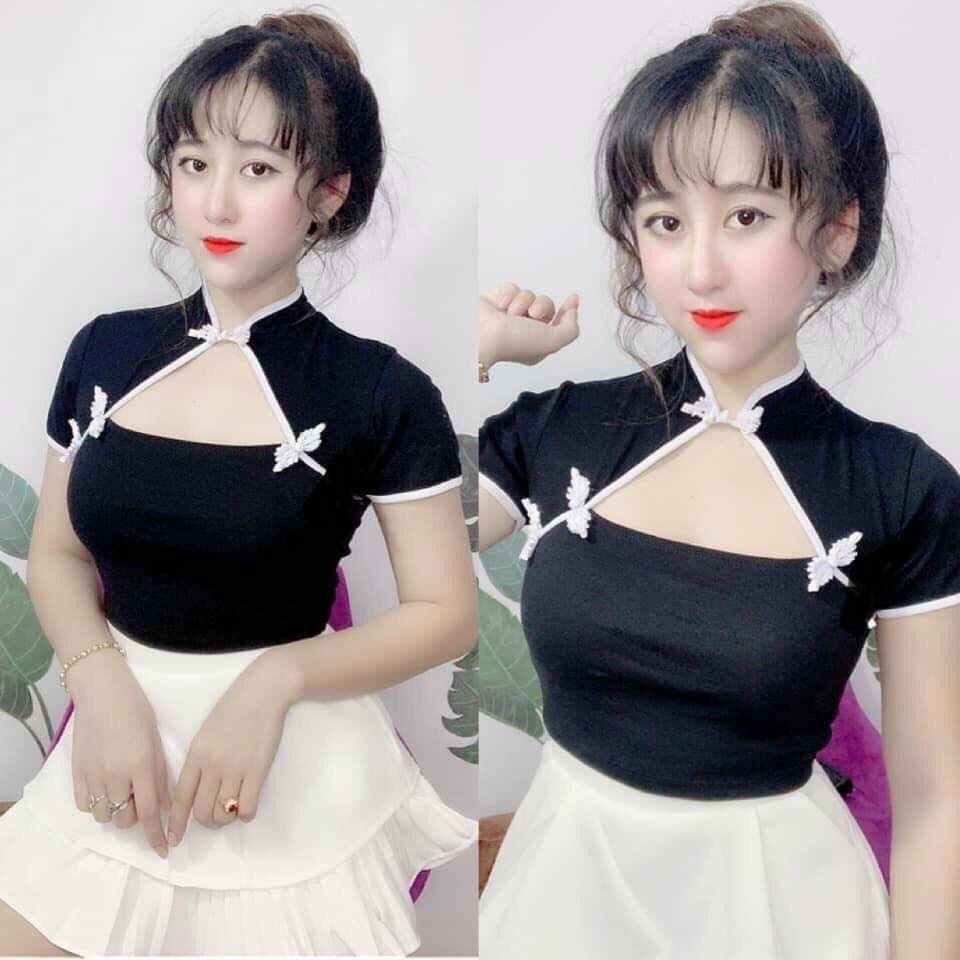 [HCM]Áo croptop thun gân