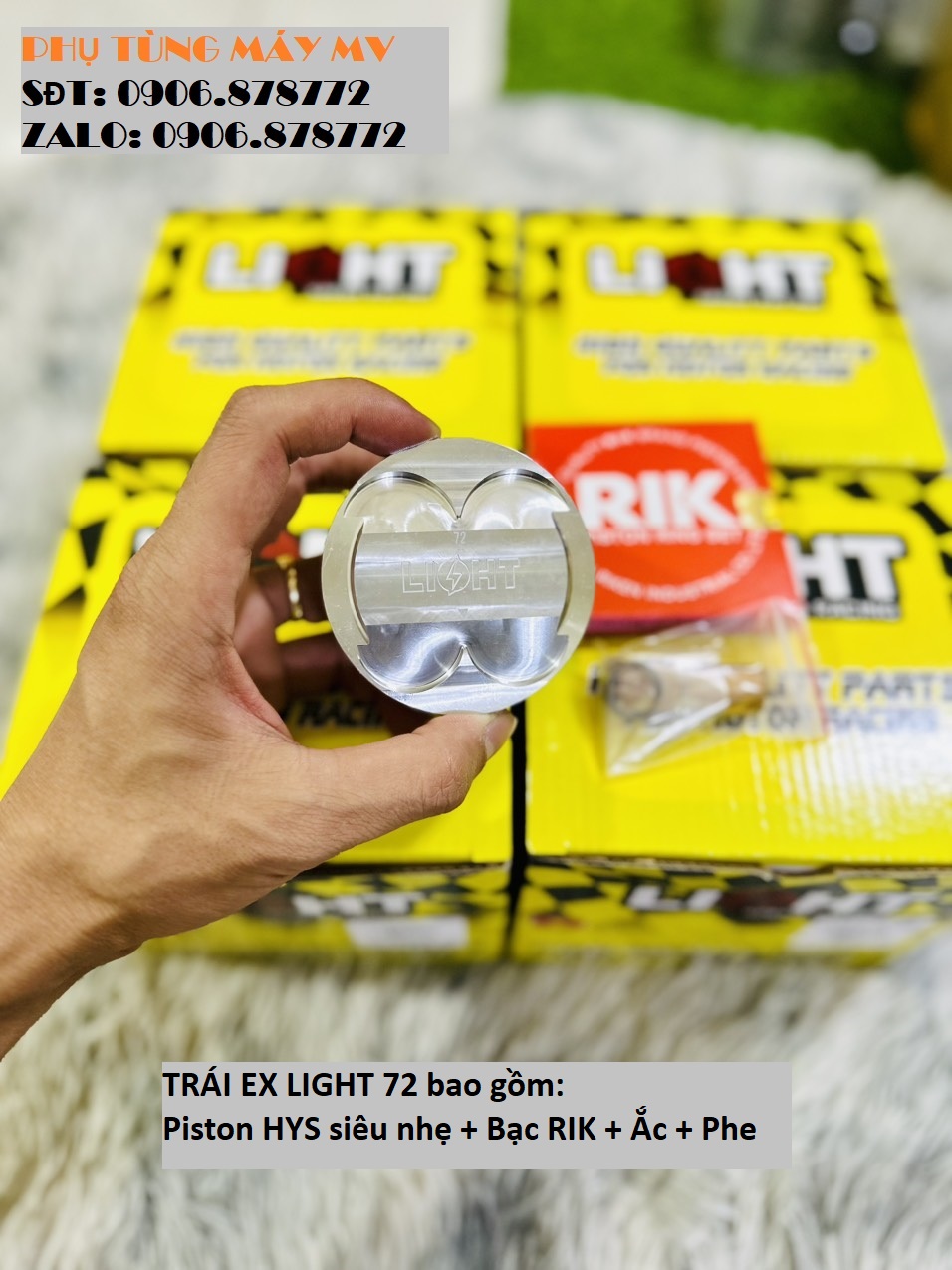 Piston LIGHT 57/62/65/72mm dành cho xe EX135/150