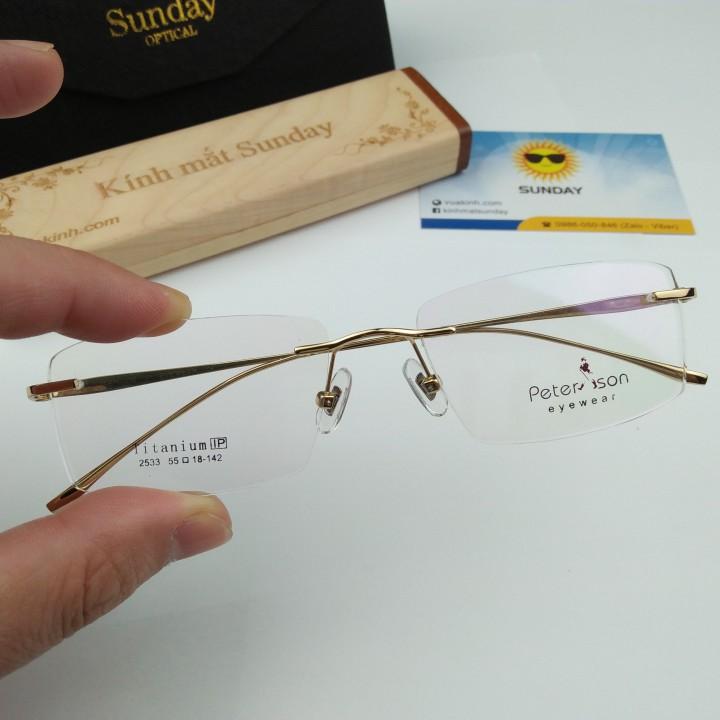 Gọng kính cận titanium piterson TT10