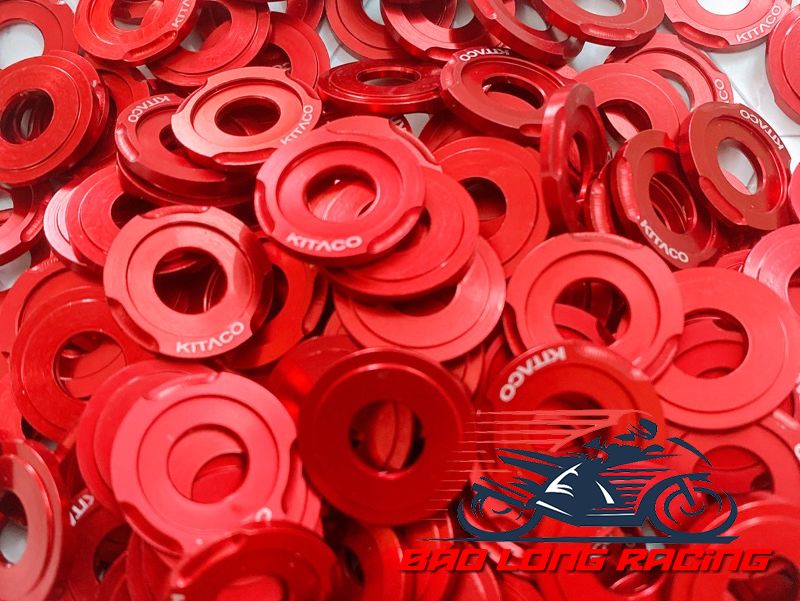 Long Đền gắn Dàn Áo xe máy Nhôm Kitaco màu Đỏ 6li và 8li và 10li, 12li, 14li Siêu Rẻ Đẹp