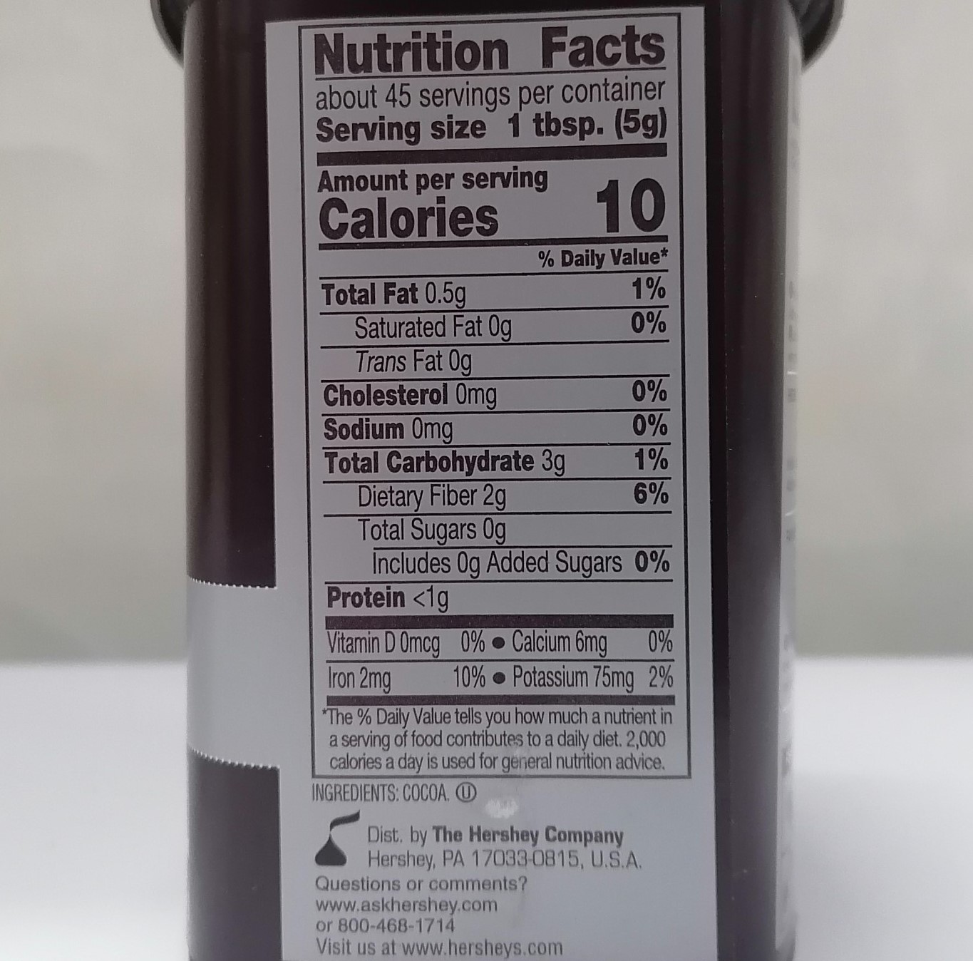 [Hộp 226g] BỘT CA CAO NGUYÊN CHẤT [USA] HERSHEY’S Natural Unsweetened Cocoa powder
