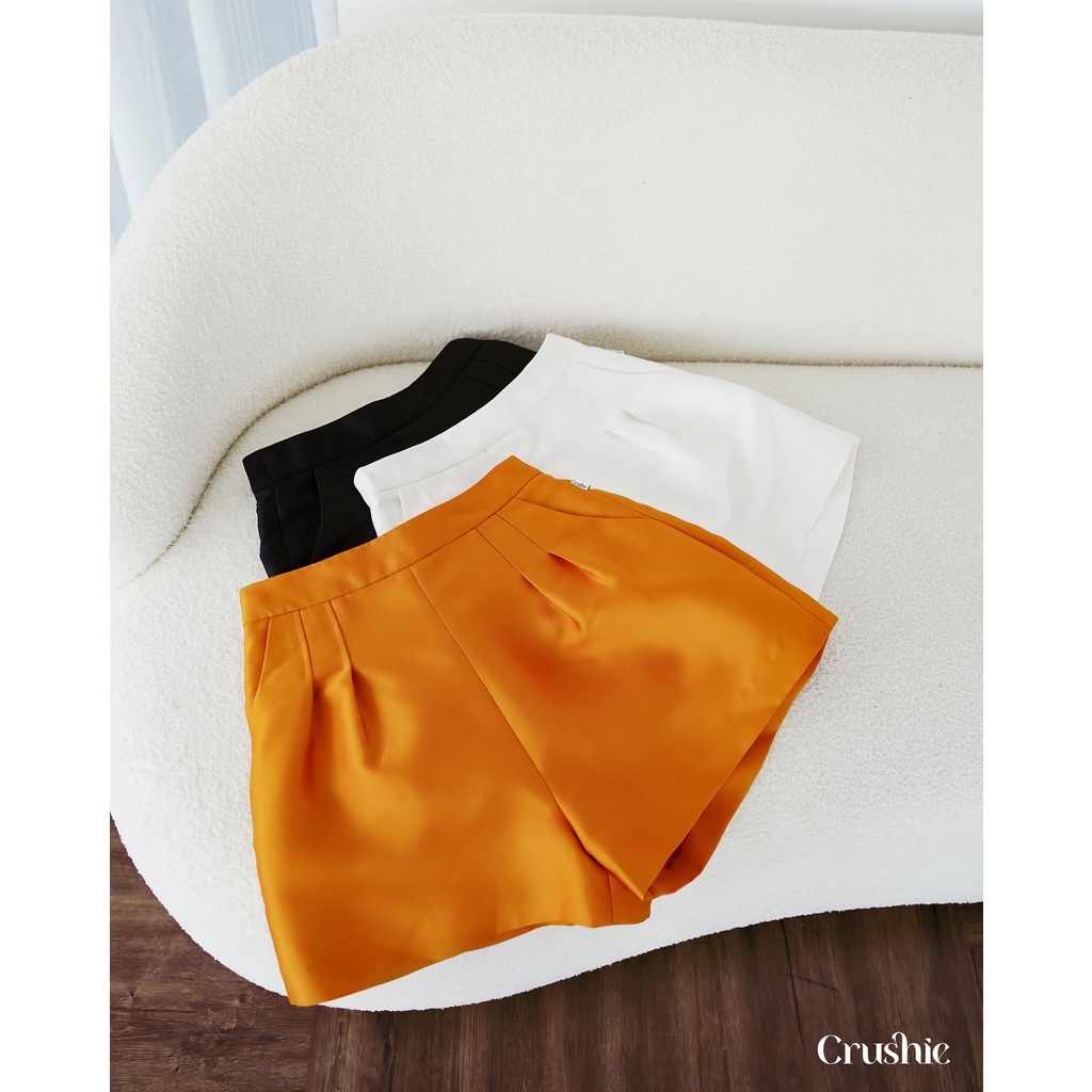 Quần Crushie quần đùi nữ dáng suông cạp cap Doris