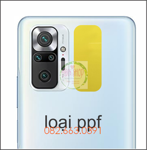 Cường lực camera Xiaomi Redmi Note 10 / Note 10s / Note 10 pro (2021) loại nano , ppf siêu bảo vệ