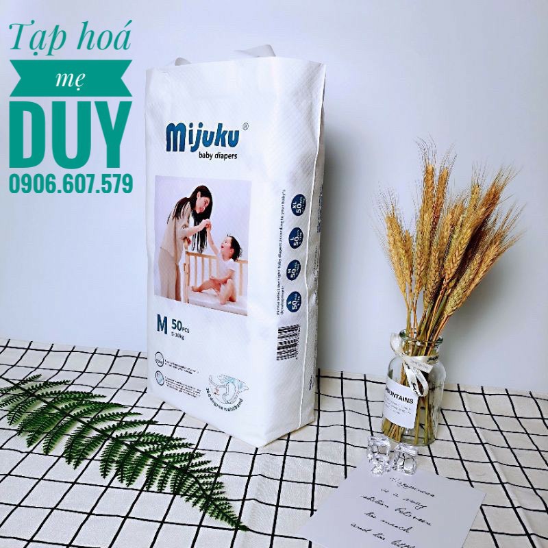 Tã dán cao cấp MIJUKU SIZE S,M,L BỊCH 50 MIẾNG