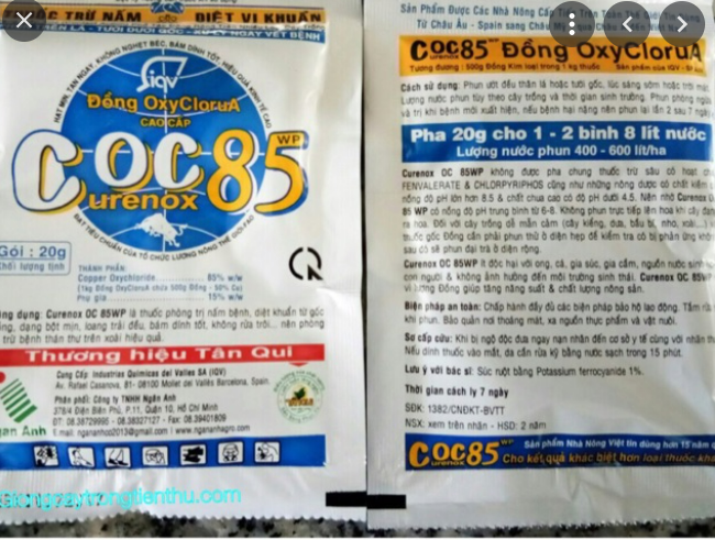TRỪ NẤM BỆNH,DIỆT VI KHUẨN Coc 85 WP