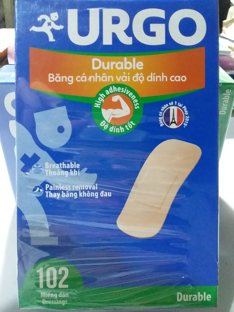 Băng keo cá nhân URGO ( hộp 102 miếng/màu da )