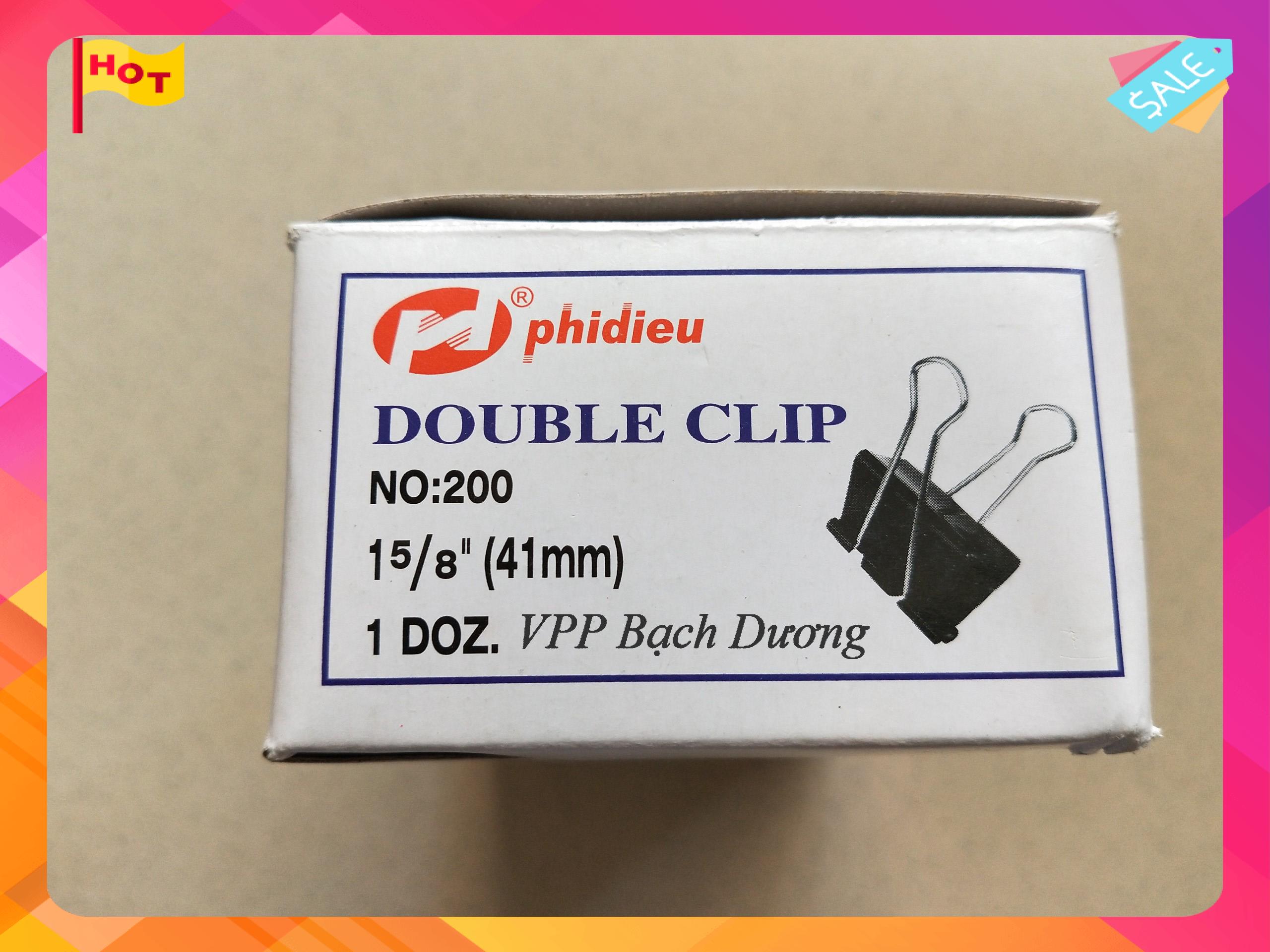 Kẹp bướm 41mm - Kẹp echo 41mm- 12 cái/hộp
