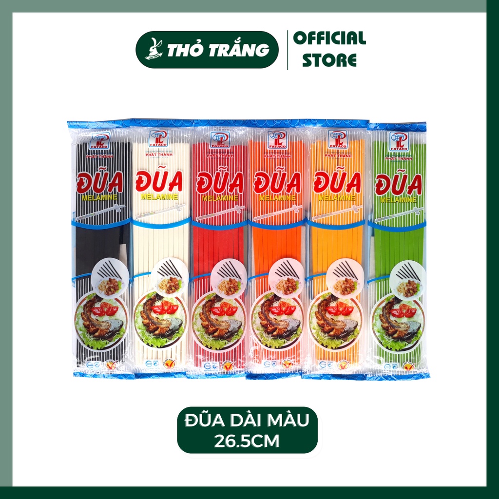 10 Đôi đũa nhựa melamine đủ màu - hàng chính hãng Fataco Việt Nam cao cấp