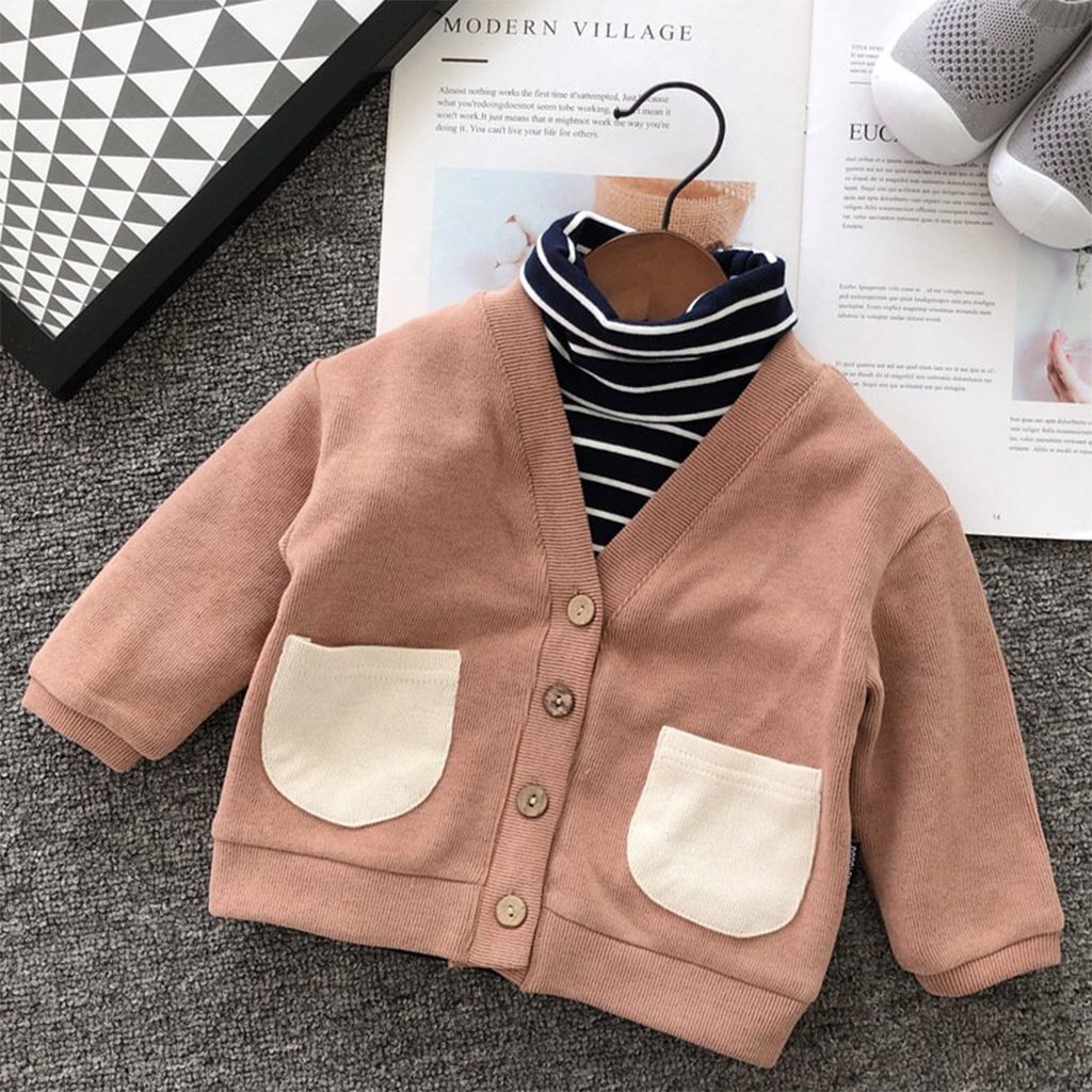 Áo khoác Nỉ cardigan cho bé trai và gái .Áo Khoác Cotton nỉ len trơn dầy dặn cho bé từ 6-21kg_Mẹ Sữa thời trang trẻ em