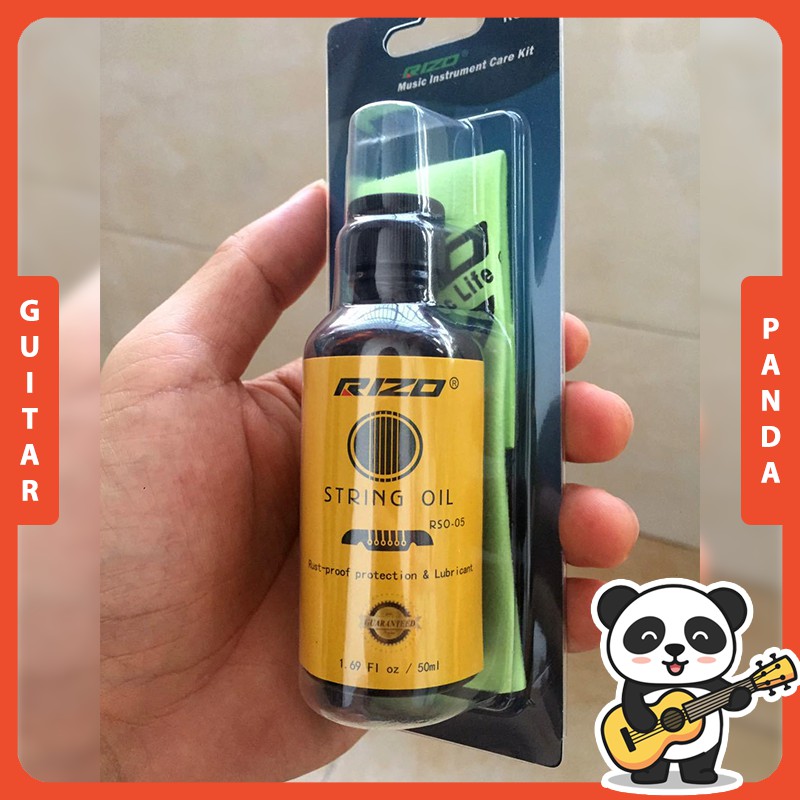 [HCM]Dầu Lau Dây Đàn Guitar Rizo 50ml + [Tặng kèm khăn lau]
