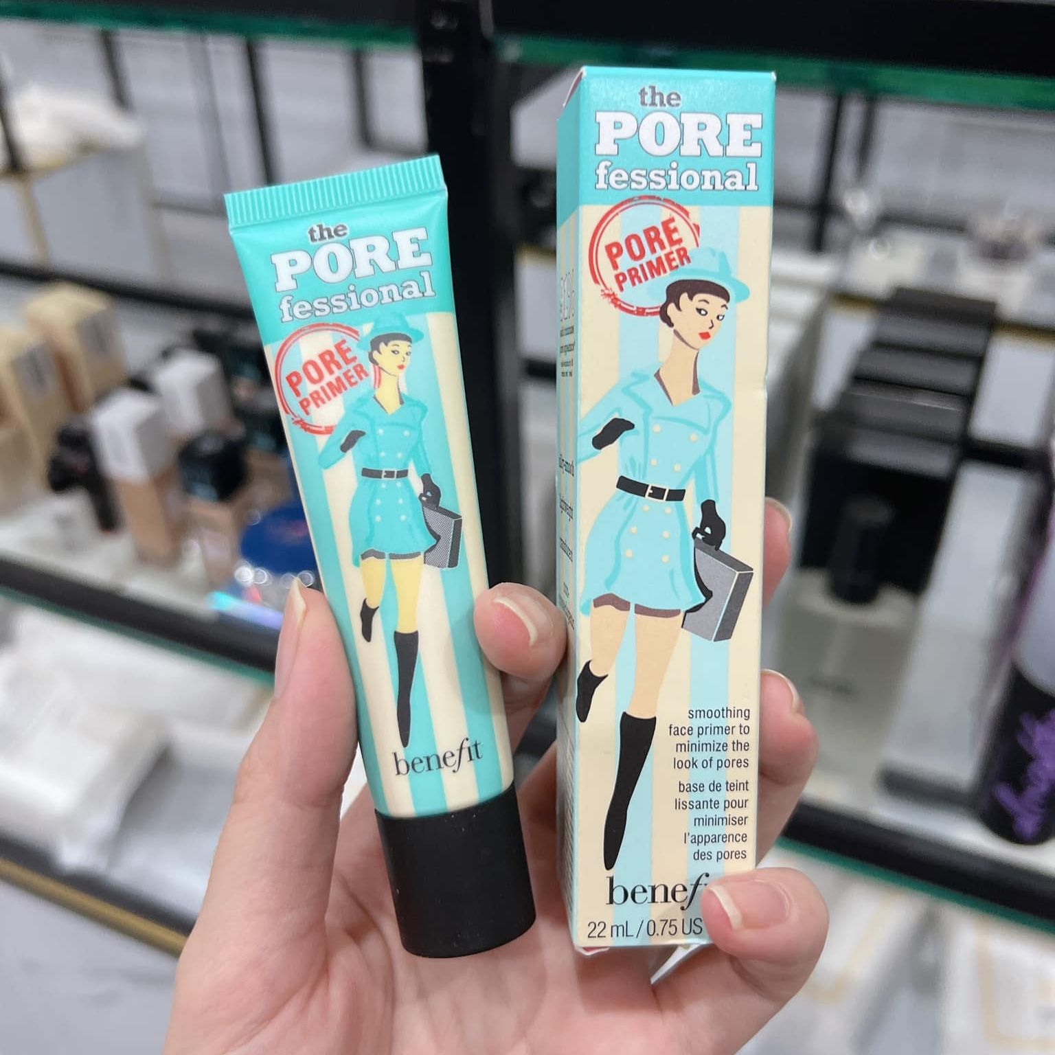 Mẫu mới - kem lót kiềm dầu, che phủ lỗ chân lông benefit the pore fessional face primer - kem nền trang điểm 22ml