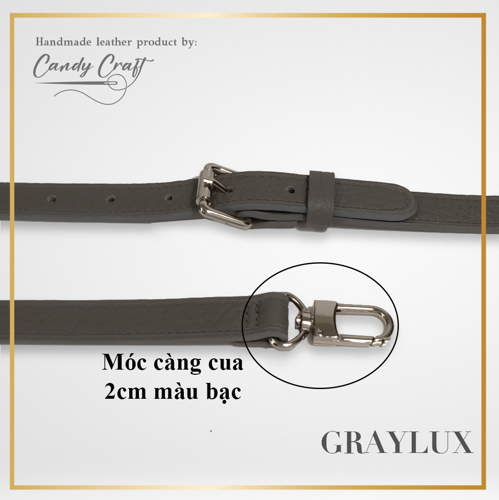 Móc cua màu bạc - phụ kiện làm túi xách