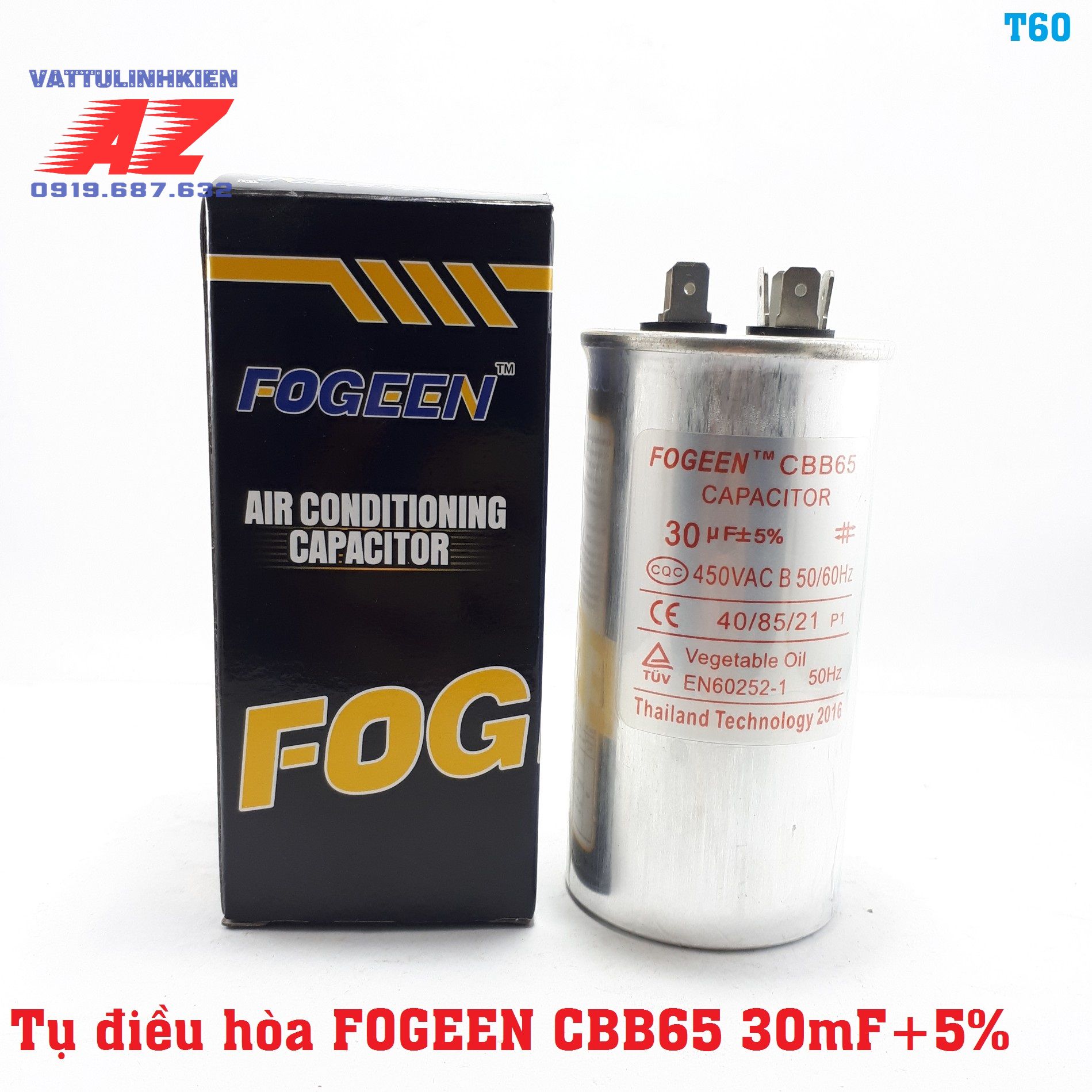 Tụ FOGEEN CBB65 30mF+5% (Dùng cho điều hòa)