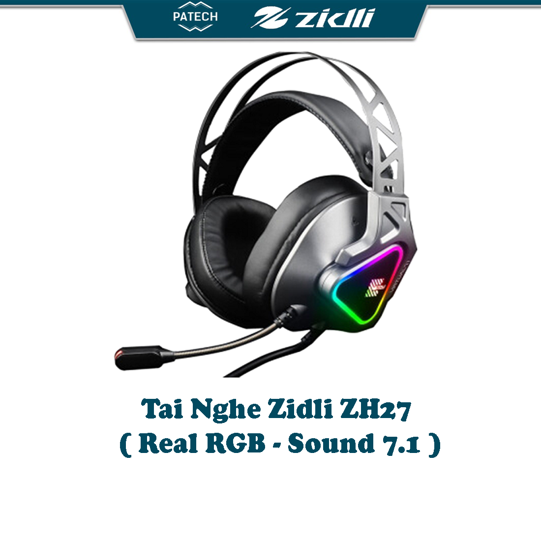 Tai Nghe Gaming ZIDLI ZH27 ( Real RGB - Sound 7.1 ) -  Patech Electronics