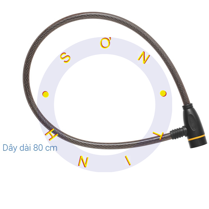 Khóa xe đạp, khóa dây cáp TOLSEN 55170 BICYCLE LOCK