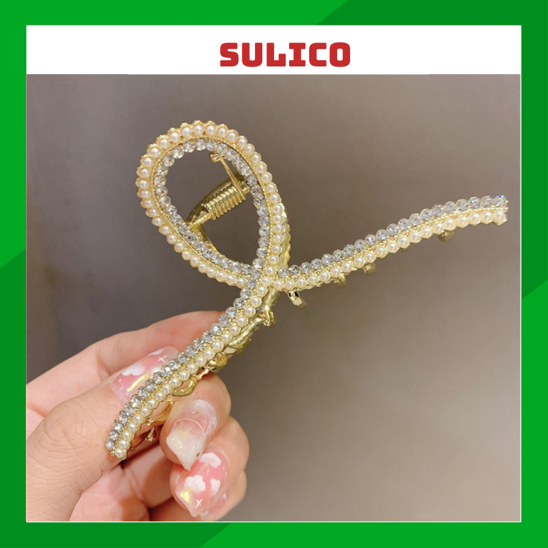 Kẹp càng cua hạt đá phong cách Hàn Quốc Sulico