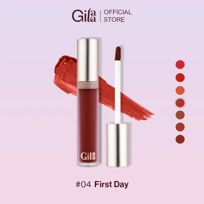 Son kem lì thế hệ mới Gilaa Long Wear Lip Cream Full Size (5g) 04 - First Day - Đỏ Gạch Trầm