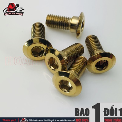 [HCM]Bộ 5 ốc đĩa xe máy màu vàng ( giá 5 ốc) hình chụp thực tế gắn cho các dòng xe của YAMAHA