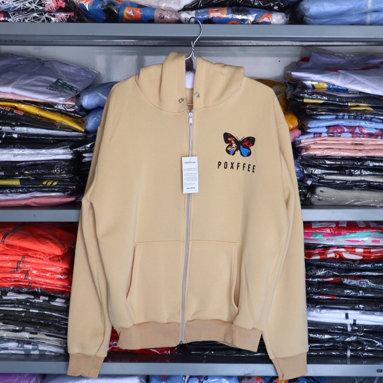 Áo hoodie, áo khoác hoodie Nỉ Nữ cực đẹp mềm mịn In Hình Con Bướm , chất thun nỉ bông thoáng mát  (nón 2 lớp có dây kéo)