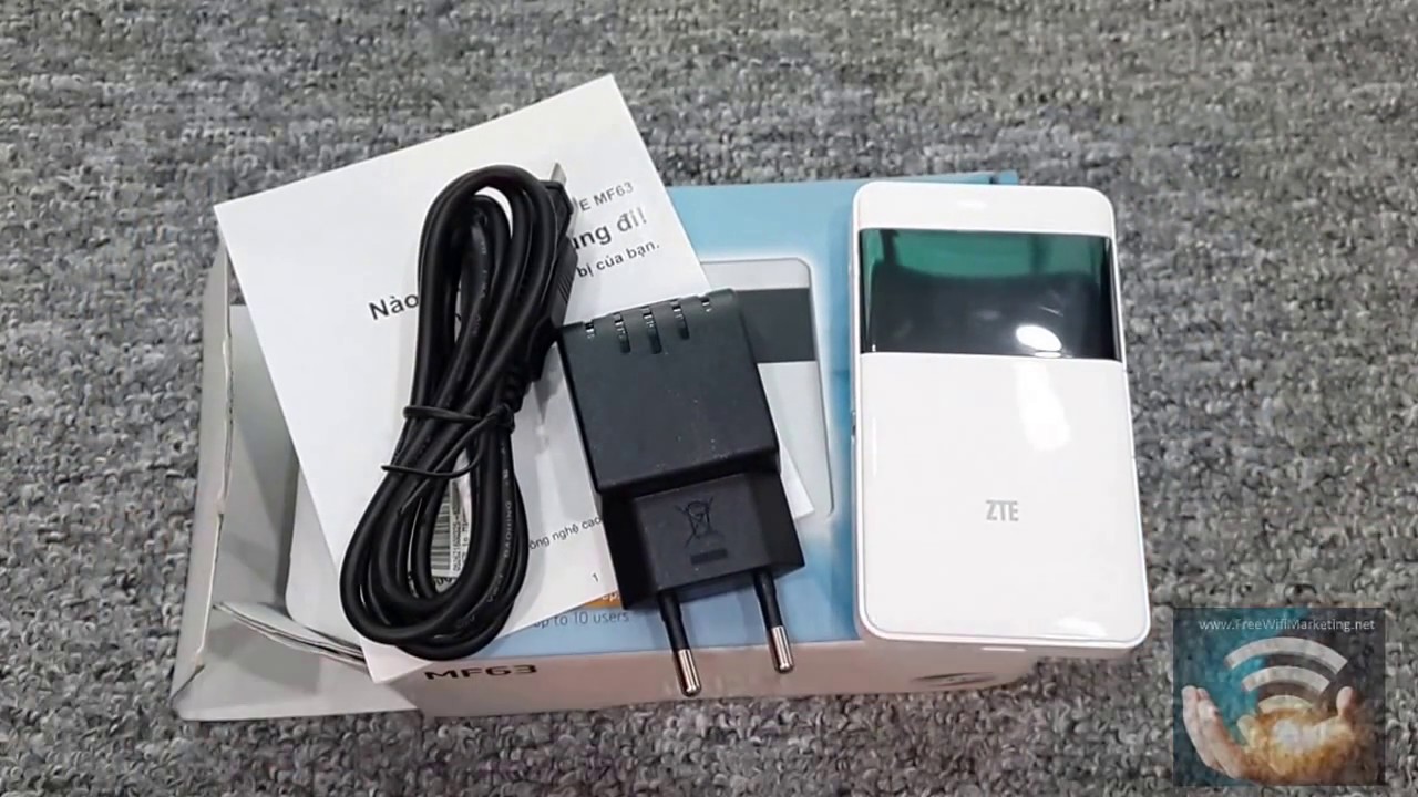 Bộ Phát WiFi 3G Di Động  ZTE MF63(dùng các sim nhà mạng việt nam)