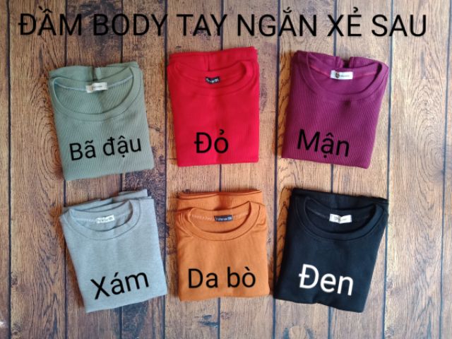 ĐẦM BODY TAY NGẮN LEN TĂM [ 100% ảnh thật ]